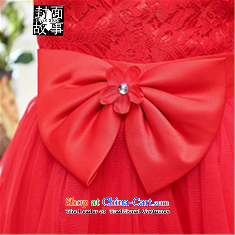 2015 Summer cover story elegant ladies chiffon embroidery sleeveless dresses dress large skirt sister replacing bridesmaid Service Bridal Red XL, Cover Story (COVER) SAYS shopping on the Internet has been pressed.