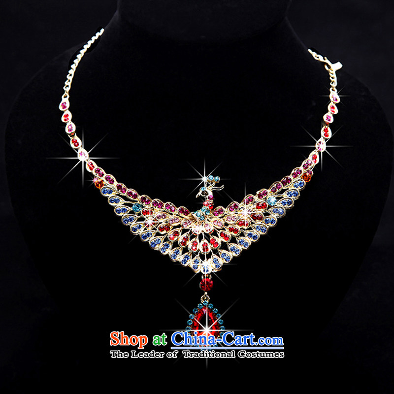 Rain-sang yi wedding dresses accessories bride jewelry sets white Korean style hair accessories water drill international marriage necklace earrings crown red color kit 4 piece set, rain-sang Yi shopping on the Internet has been pressed.