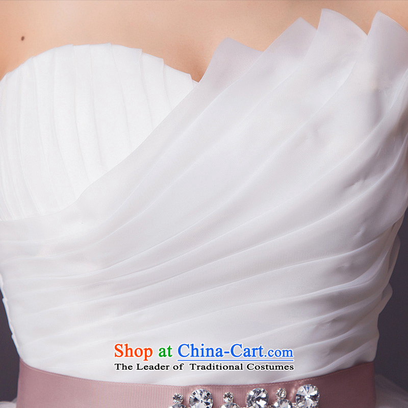 Wedding dresses 2015 Summer new short skirt wedding wedding party show White gauze straps and small white dresses , chest ho full Chamber , , , shopping on the Internet