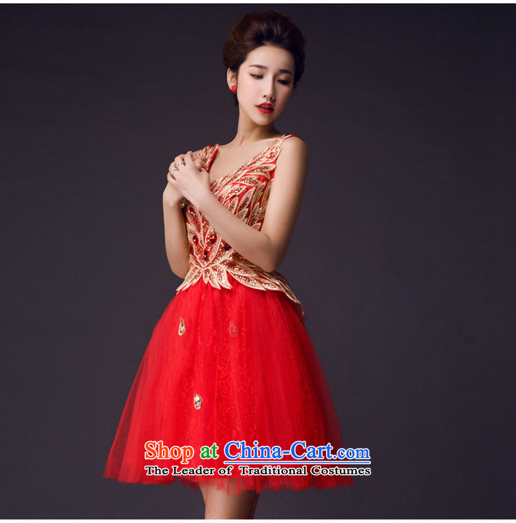 Toasting Champagne Service of 2015 Summer bride wedding dress red shoulders V for small dress women short skirts web red XL Photo, prices, brand platters! The elections are supplied in the national character of distribution, so action, buy now enjoy more preferential! As soon as possible.