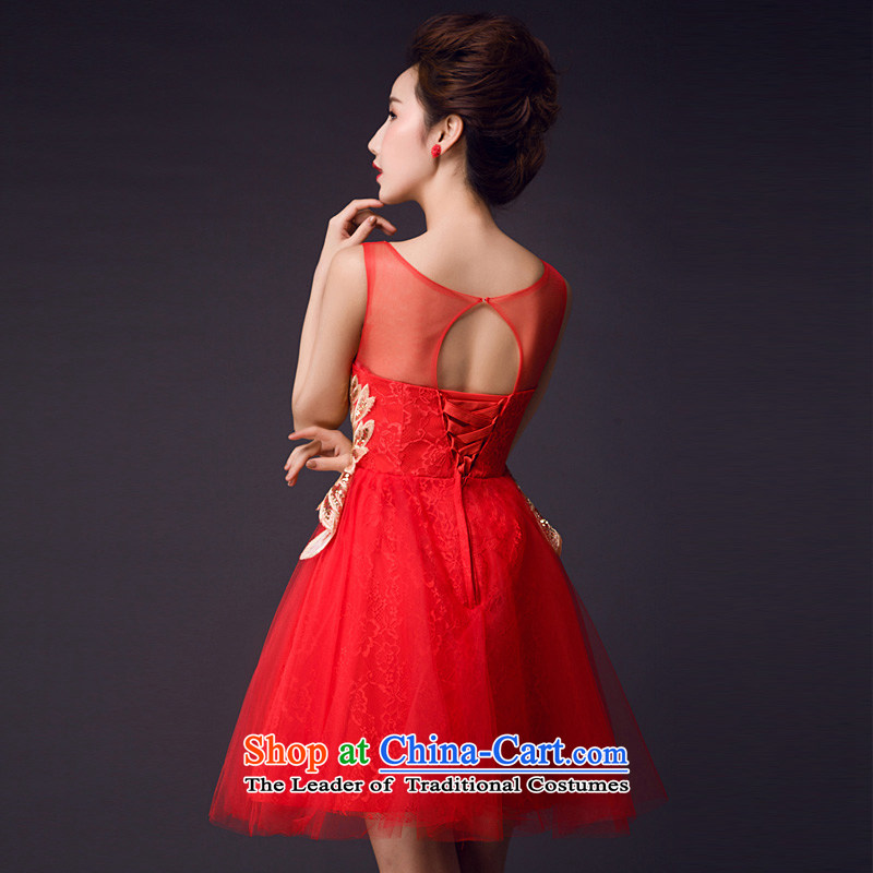 Toasting Champagne Service of 2015 Summer bride wedding dress red shoulders V for small dress women short skirts web red XL, Ho full Chamber , , , shopping on the Internet