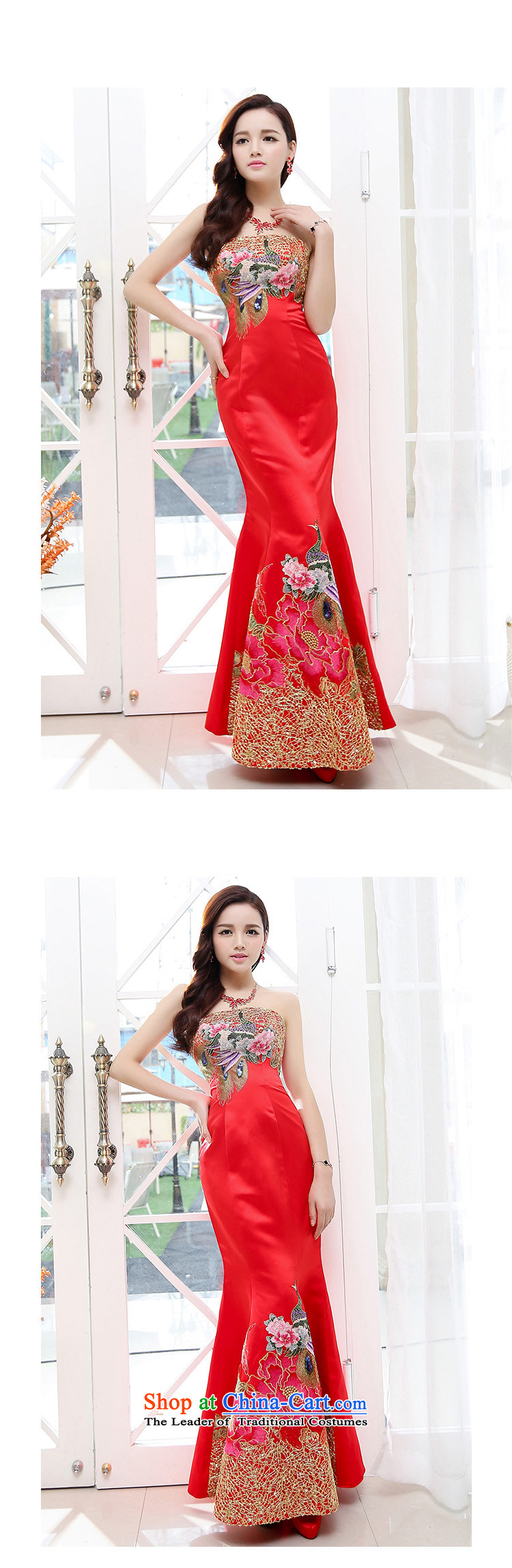 The 2015 summer dream new women's Retro classic Embroidery Stamp out of Sau San chest long crowsfoot wedding dresses marriage with blue S picture, prices, brand platters! The elections are supplied in the national character of distribution, so action, buy now enjoy more preferential! As soon as possible.
