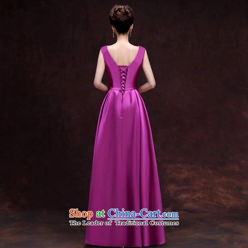 The privilege of serving-leung 2015 banquet moderator evening dresses new summer and fall of long, sister mission bridesmaid services dress female purple XL, a service-leung , , , shopping on the Internet