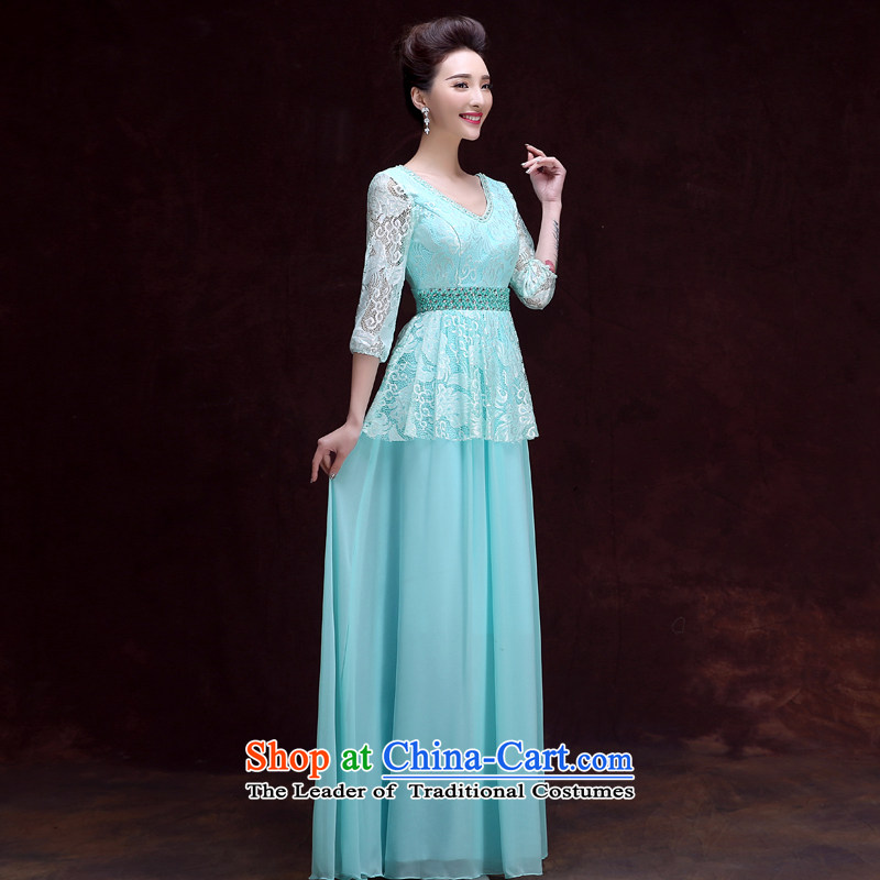 The privilege of serving-leung 2015 new dresses and sisters Ms. skirt bridesmaid mission banquet evening dresses long moderator dress ice blue XL, a service-leung , , , shopping on the Internet