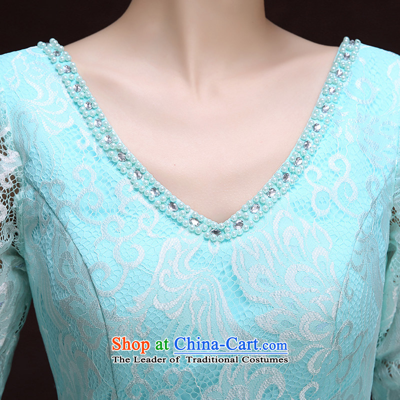 The privilege of serving-leung 2015 new dresses and sisters Ms. skirt bridesmaid mission banquet evening dresses long moderator dress ice blue XL, a service-leung , , , shopping on the Internet