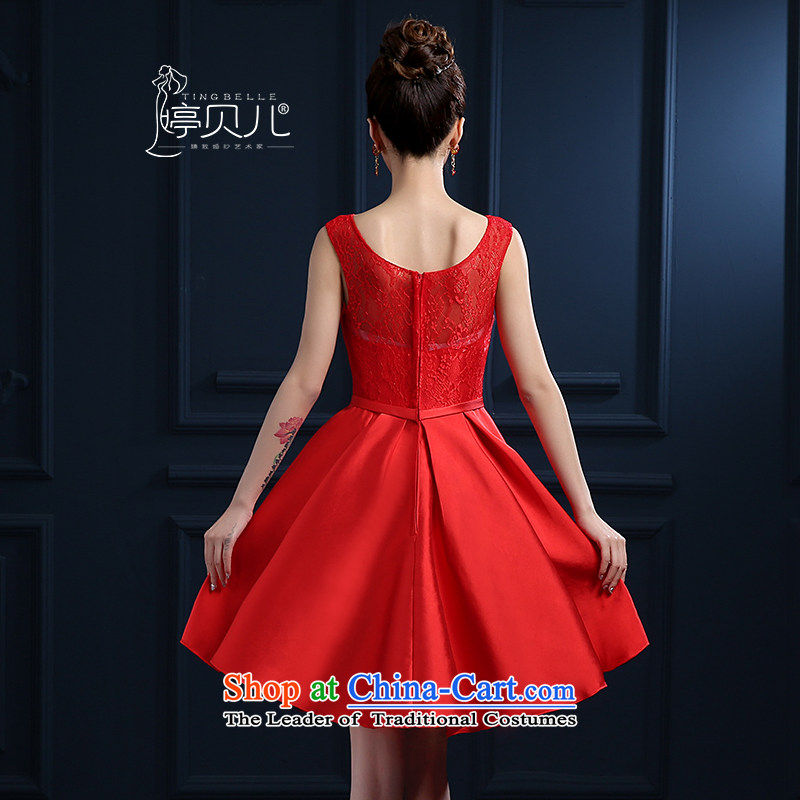 Beverly Ting bride bows services new spring and summer 2015 wedding dresses red shoulders short, lace banquet evening dresses skirts married female depilation chest bridesmaid fluoroscopy services red , L, Beverly (tingbeier ting) , , , shopping on the Internet