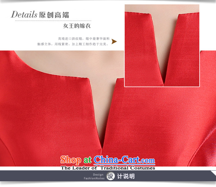 Beverly Ting 2015 new bride bows to the spring and summer Red slotted shoulder short of marriage betrothal small dress skirt dress female integrated banquet with red XL pictures, Sau San price, brand platters! The elections are supplied in the national character of distribution, so action, buy now enjoy more preferential! As soon as possible.