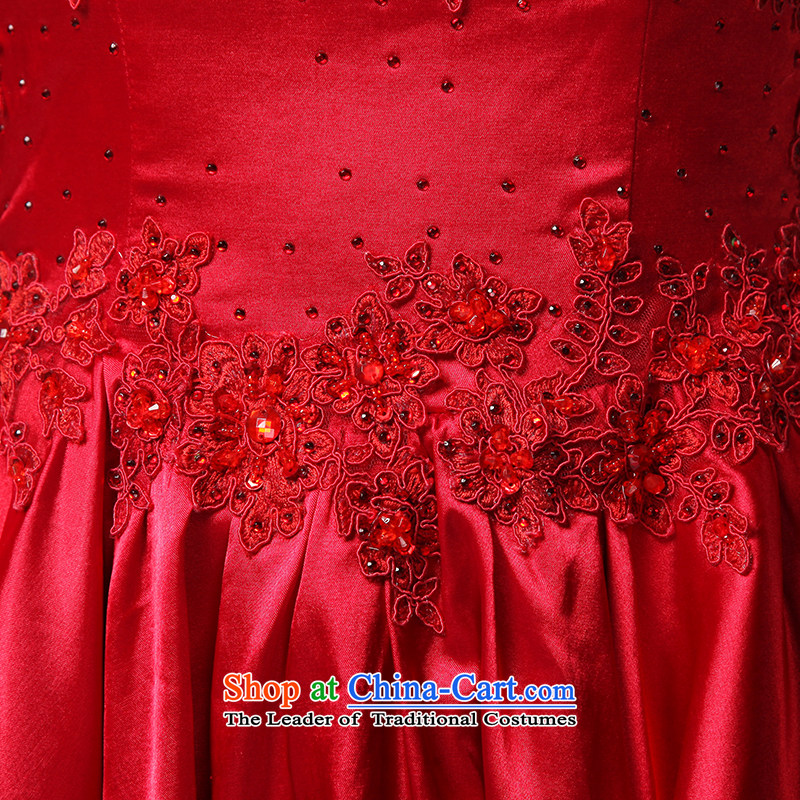 There is located at Che Wedding Dress Short of 2015 new dresses transparent lace marriages bows service code, Red 10 Set , , , shopping on the Internet
