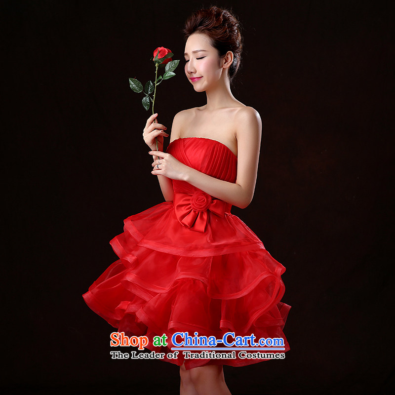 Beverly Ting 2015 New Service Bridal wedding dresses bows spring and summer short of red dress wiping the chest banquet bon bon skirt the betrothal small red dress , Beverly (tingbeier ting) , , , shopping on the Internet