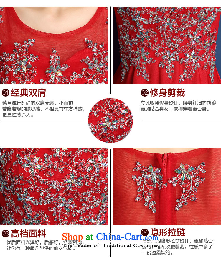 New upscale 2015 red lace diamond slotted shoulder dress long bride services Korean Beauty bows spring and summer, Red L picture, prices, brand platters! The elections are supplied in the national character of distribution, so action, buy now enjoy more preferential! As soon as possible.