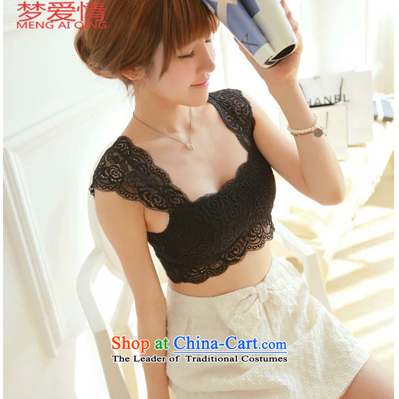 Let Me Love 2015 lace wrapped chest small vest SEXY UNDERWEAR and forming inside the chest strap Bra pad D fleet strength was 8,397, will visit the black Love (MENGAIQING) , , , shopping on the Internet