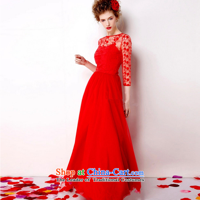 The Stephanie 2015 Antique Lace red petticoat bride 9 m large long skirt dress large red embroidered dress 70 72 M, the red stephanie (MOOFELNY) , , , shopping on the Internet