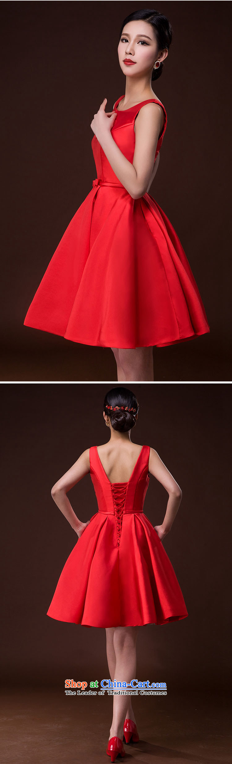 2015 new bride wedding bows to a Female dress damask strap sleeveless red dress spring deep red L picture, prices, brand platters! The elections are supplied in the national character of distribution, so action, buy now enjoy more preferential! As soon as possible.