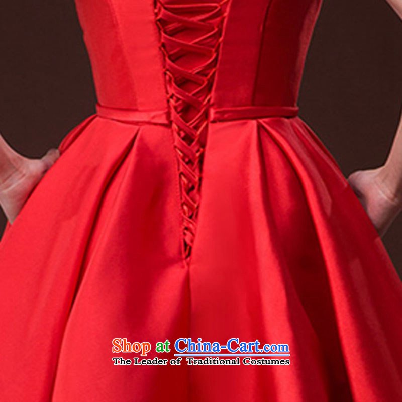 2015 new bride wedding bows to a Female dress damask strap sleeveless red dress RED M, darling brides Chun (BABY BPIDEB) , , , shopping on the Internet