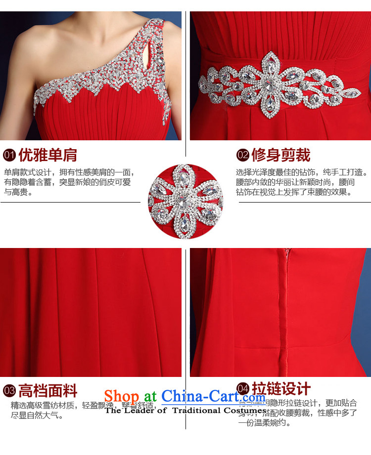 Toasting champagne bride services crowsfoot shoulder diamond wedding dress skirt improved long summer 2015 new wedding dress Ms. Sau San RED M picture, prices, brand platters! The elections are supplied in the national character of distribution, so action, buy now enjoy more preferential! As soon as possible.