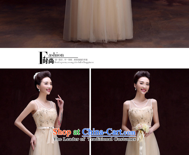 The privilege of serving-leung 2015 new bride wedding dress Long skirts and sisters served bridesmaid Ms. champagne color dress champagne color S picture, prices, brand platters! The elections are supplied in the national character of distribution, so action, buy now enjoy more preferential! As soon as possible.