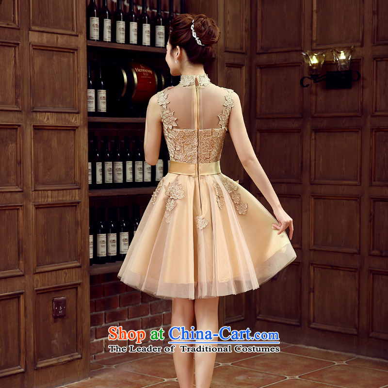 Sexy package shoulder small banquet evening dress party marriages bows service, will the new 2015 autumn and winter Car Show car models evening banquet stage costumes golden time Syrian , , , S, shopping on the Internet