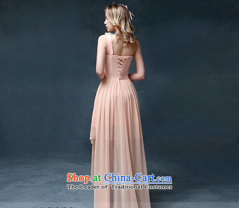 According to Lin Sha 2015 new pink bridesmaid Dress Short long after the former annual Stylish spring bows services under the auspices of Sau San evening dresses pink M picture, prices, brand platters! The elections are supplied in the national character of distribution, so action, buy now enjoy more preferential! As soon as possible.