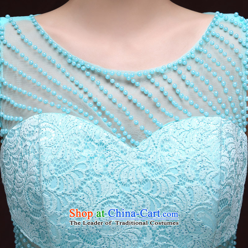 The privilege of serving-leung 2015 new wedding dress bridesmaid services sister skirt crowsfoot evening dresses long gown female pale blue banquet L, a service-leung , , , shopping on the Internet