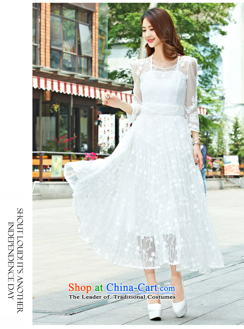 Four two-yi 2015 hook spend engraving Lace Embroidery retro arts oversized swing goddess beach resort long skirt 1335 White L picture, prices, brand platters! The elections are supplied in the national character of distribution, so action, buy now enjoy more preferential! As soon as possible.