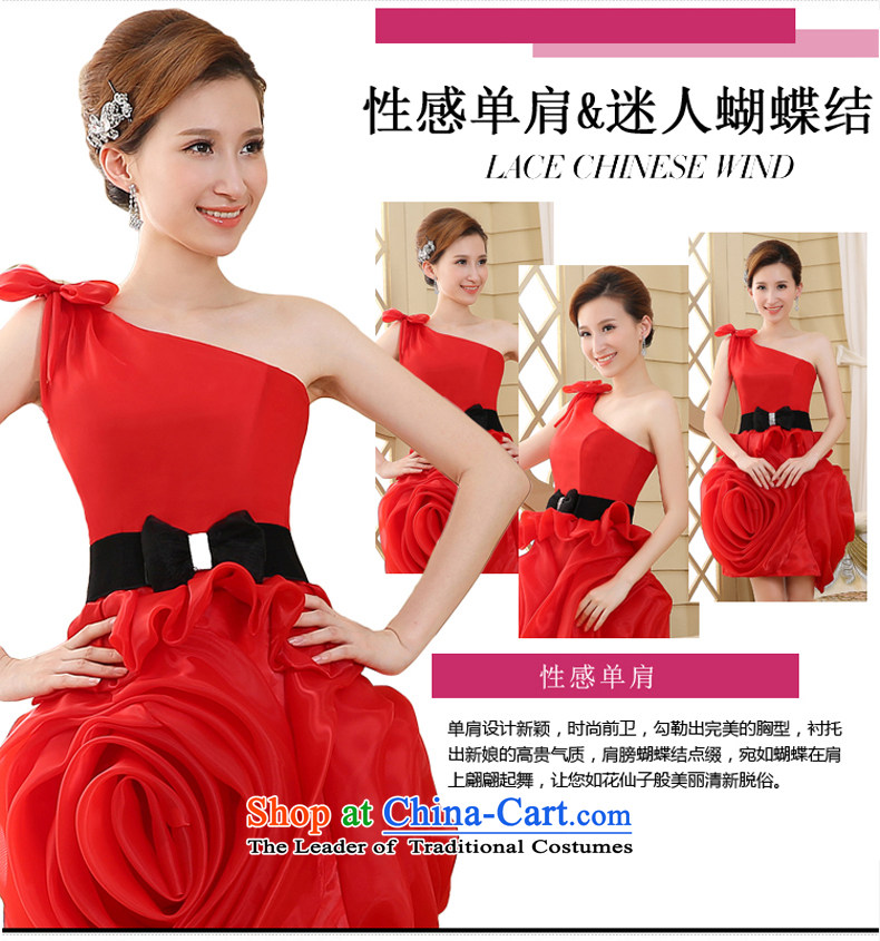 The bride bows services shoulder bridesmaid skirt small banquet dress suit Female dress short spring and summer, Ms. Red XL Photo, prices, brand platters! The elections are supplied in the national character of distribution, so action, buy now enjoy more preferential! As soon as possible.