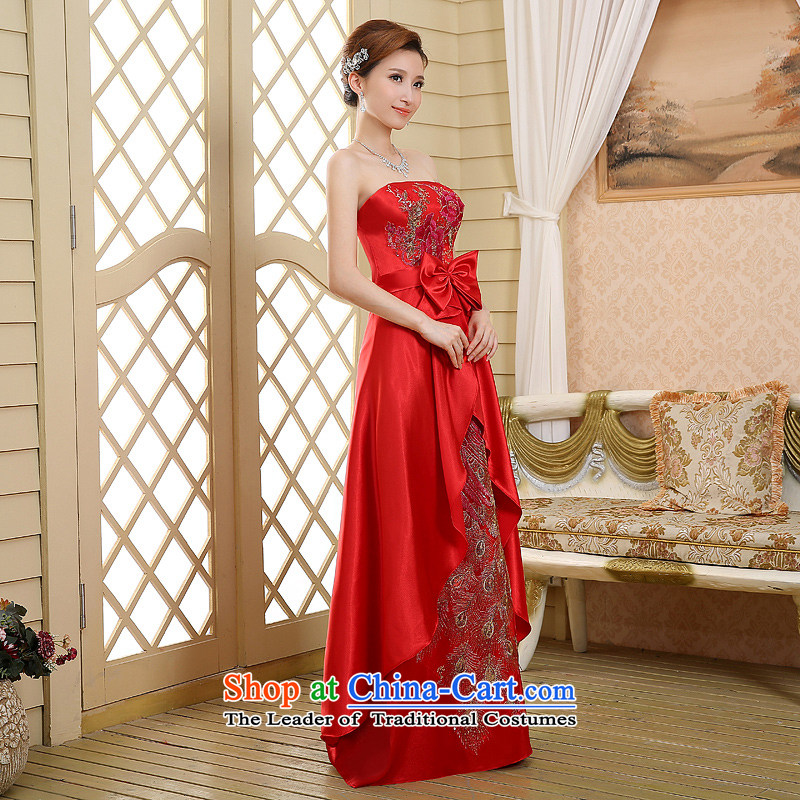 Wipe the chest pregnant women brides red bows to the new spring, 2015 evening dresses long marriage larger female RED M baby Sau San Bride (BABY BPIDEB) , , , shopping on the Internet