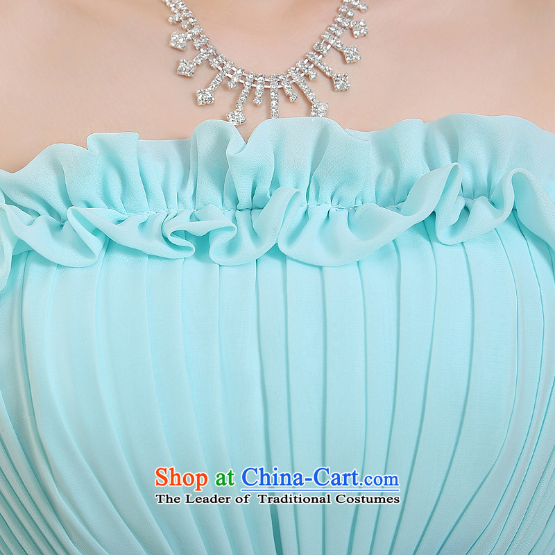 2015 new bridesmaid mission bridesmaid service in a small dress Sister Mary Magdalene chest annual skirt bridesmaid skirt bridesmaid dress skyblue S Demi Moor Qi , , , shopping on the Internet