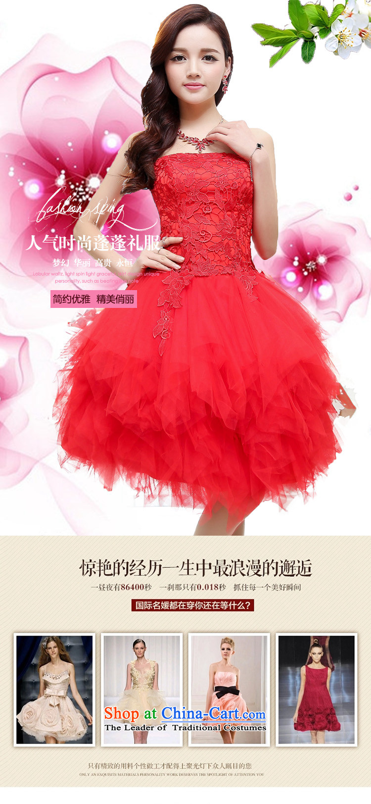 C.o.d. 2015 Summer new women's daily dress skirt Fashion Sense breast tissue lace large bon bon skirt banquet dress bows services red , prices, picture XL brand platters! The elections are supplied in the national character of distribution, so action, buy now enjoy more preferential! As soon as possible.