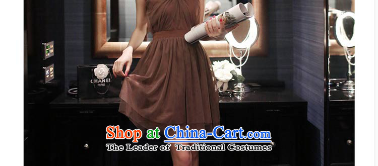 Mrs Ure 2015 Summer Kosovo Korean sleeveless gauze kinking back dresses nightclubs small dress skirt 1528 Brown M picture, prices, brand platters! The elections are supplied in the national character of distribution, so action, buy now enjoy more preferential! As soon as possible.
