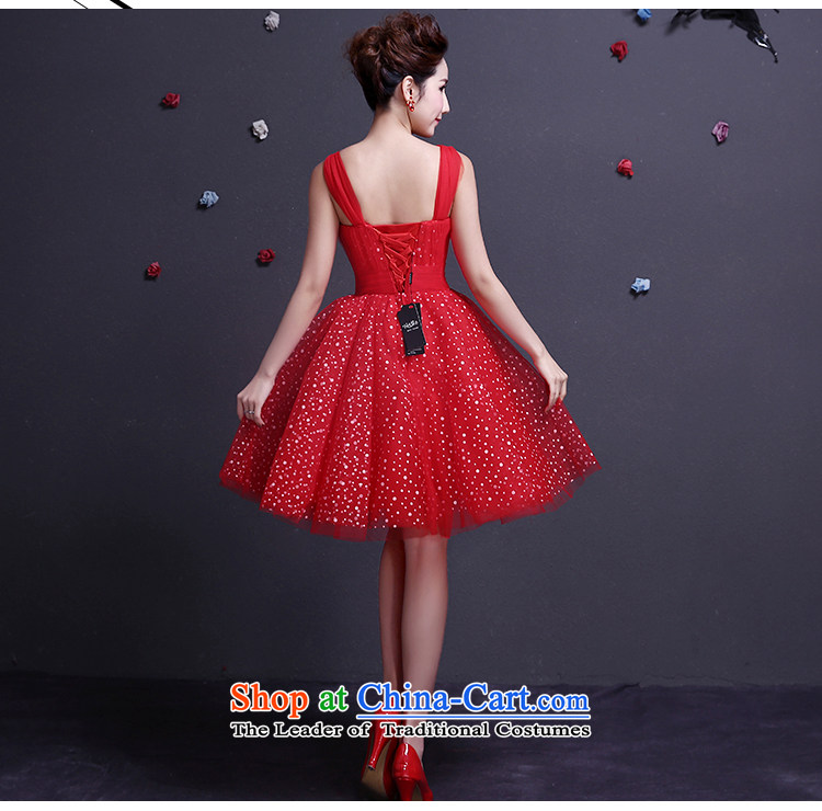 The dumping of the wedding dress new summer 2015 shoulders with small Dress Short stylish marriages bows service banquet evening dresses red red S picture, prices, brand platters! The elections are supplied in the national character of distribution, so action, buy now enjoy more preferential! As soon as possible.