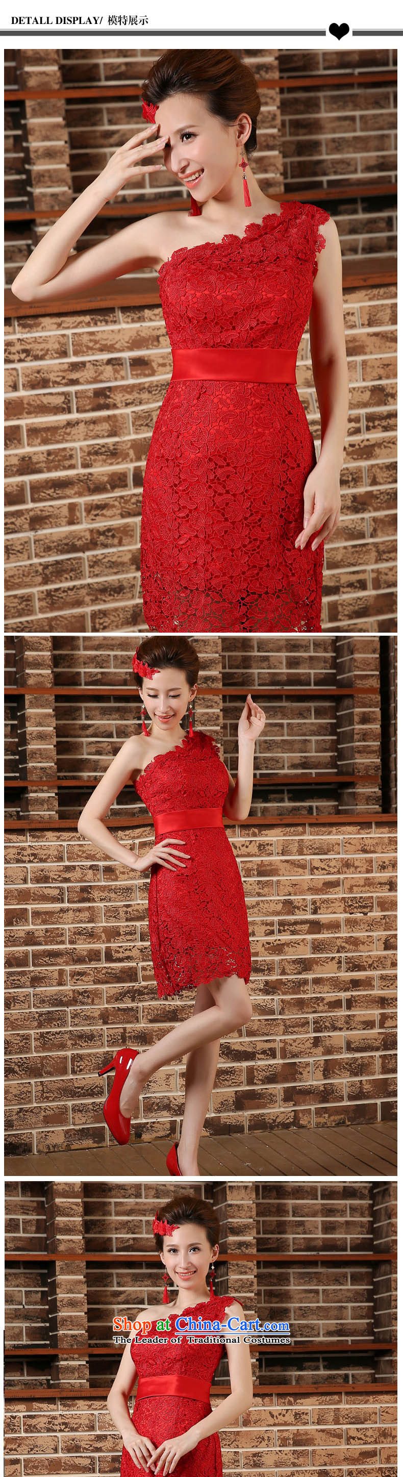 Wedding dress shoulder the new 2015 Sau San video thin red bride with bows bridesmaid skirt evening dress qipao short RED M picture, prices, brand platters! The elections are supplied in the national character of distribution, so action, buy now enjoy more preferential! As soon as possible.