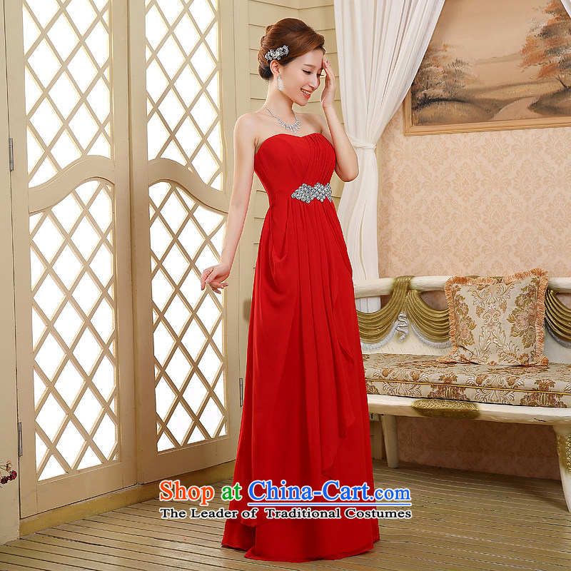 2015 new red long marriages bows dress thin dress Sau San graphics and chest, red , Diane Marie Quarless pregnant women m Qi , , , shopping on the Internet
