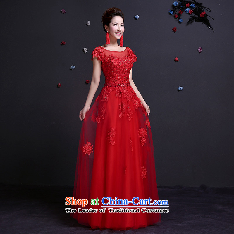 However Service Bridal summer female lace red wedding dress long red dress package Shoulder L, dumping of wedding dress shopping on the Internet has been pressed.