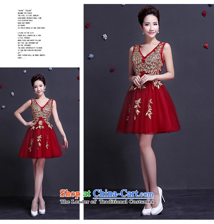 The dumping of the wedding dress bows services dress bride stylish 2015 short, thin shoulders of Sau San video marriage wedding dresses spring and summer red XS pictures champagne color, prices, brand platters! The elections are supplied in the national character of distribution, so action, buy now enjoy more preferential! As soon as possible.
