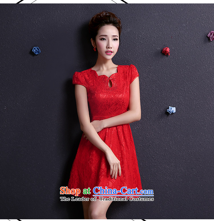 The dumping of the wedding dress bride bows services 2015 Spring stylish red lace short of marriage small dress bridesmaid evening dress skirt summer red XL Photo, prices, brand platters! The elections are supplied in the national character of distribution, so action, buy now enjoy more preferential! As soon as possible.