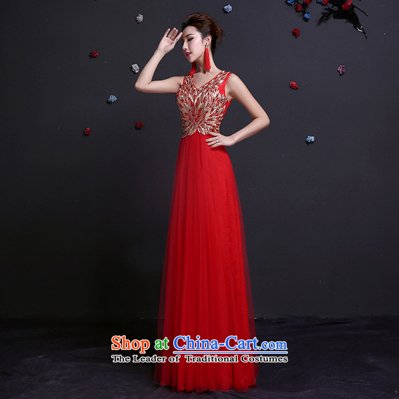 However service new summer 2015 bride wedding dress a shoulder length field, Red Dress Red XS, dumping of wedding dress shopping on the Internet has been pressed.