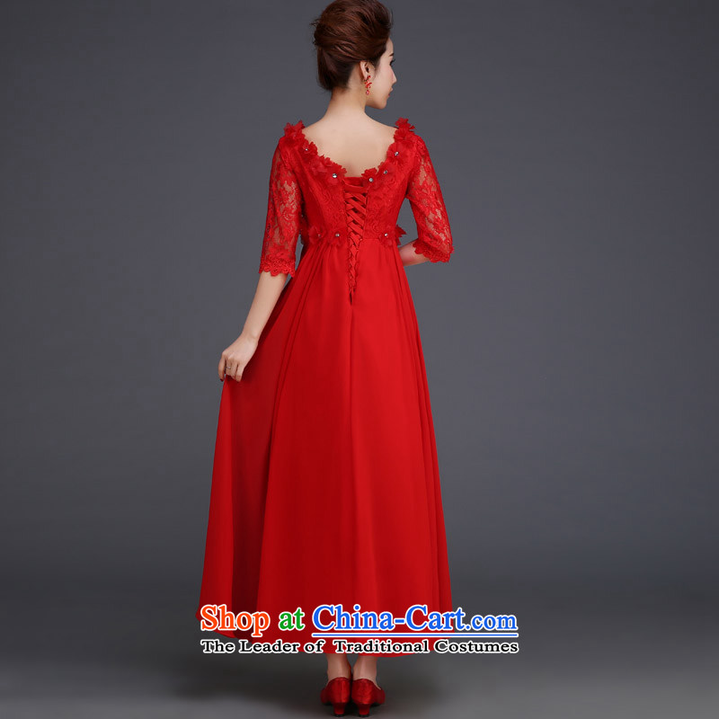 However, the new 2015 Service Korean Red pregnant women in the long high-lumbar large wedding dress banquet evening dresses spring and summer red XL, Chengjia True Love , , , shopping on the Internet