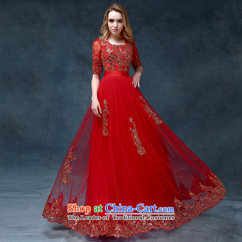 According to Lin Sha marriage bows service bridal dresses 2015 new spring and summer red dress party style evening dress code, both female red to Elizabeth KWAN , , , shopping on the Internet