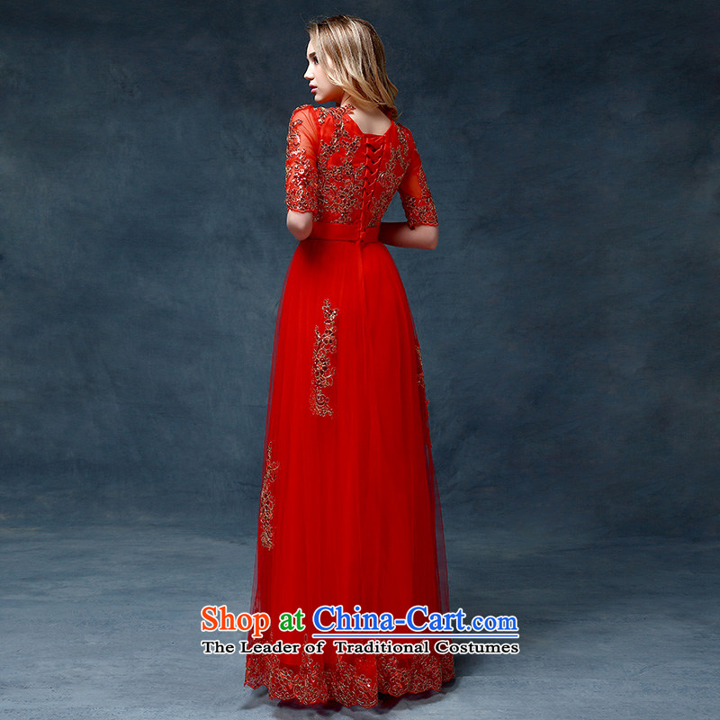According to Lin Sha marriage bows service bridal dresses 2015 new spring and summer red dress party style evening dress code, both female red to Elizabeth KWAN , , , shopping on the Internet