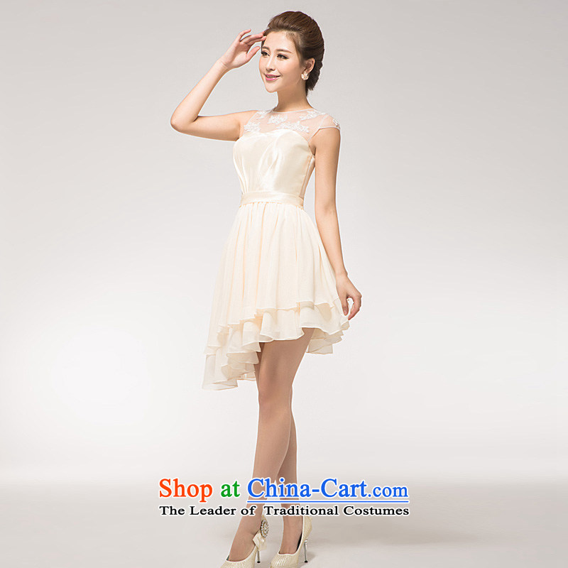 The Korean version of the new 2015 small short skirt marriages yarn dinner will lace bows bridesmaid Dress Short, Red M HO full Chamber , , , shopping on the Internet