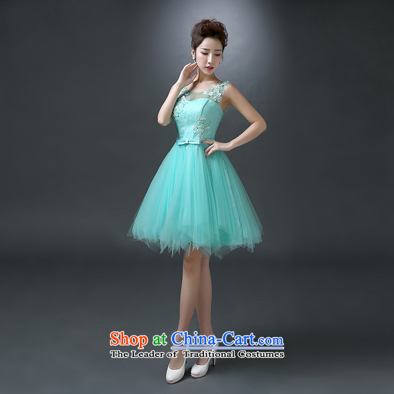 The first white into about Service Bridal Fashion small bows dress skirt bridesmaid dress 2015 new spring and summer shoulders evening dress short, wedding ice blue XL, white first into about shopping on the Internet has been pressed.