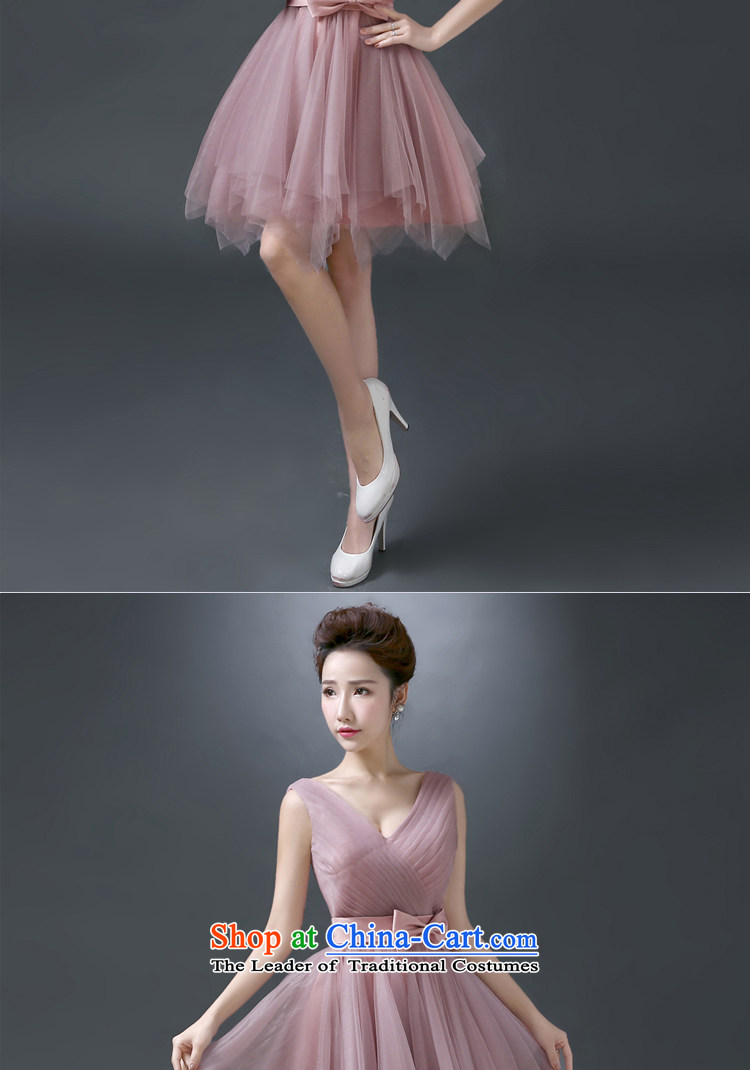 The first white into about bridesmaid Service Bridal bows services shoulder summer evening dress short banquet, 2015 New bridesmaid dress small dress skirt the usual zongzi color M brand, prices, picture platters! The elections are supplied in the national character of distribution, so action, buy now enjoy more preferential! As soon as possible.