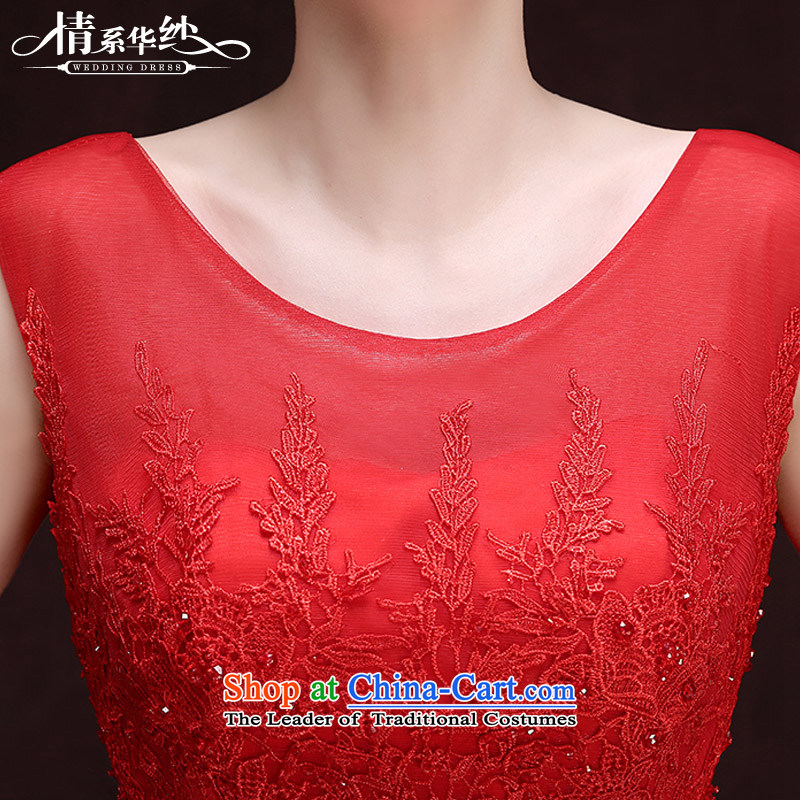 Qing Hua yarn new dresses 2015 autumn and winter bride bows service wedding dress short skirt) bridesmaid to marry a made-to-dress red size does not accept the return of the Qing Hua yarn , , , shopping on the Internet