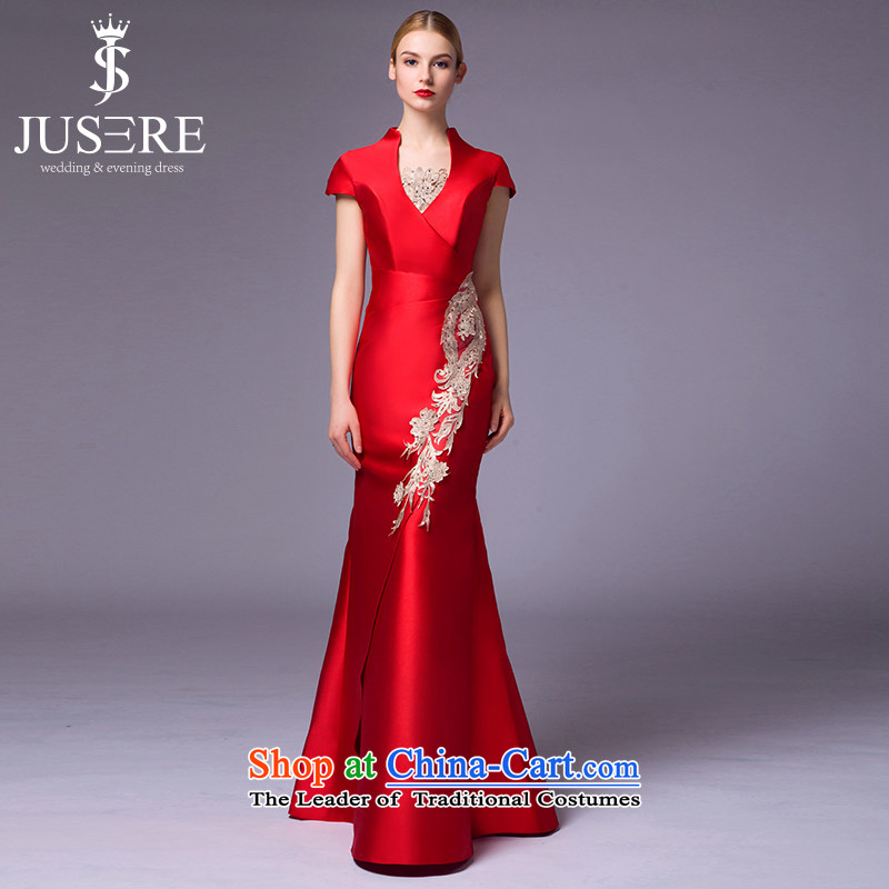 There is set Bong-migratory 7475 wedding dresses 2015 New China Red aristocratic dress marriages bows services tailored red