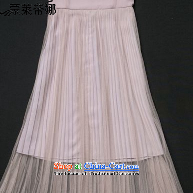 The 2015 Dili Blair Monrovia summer female new western Europe and stylish wind aristocratic spring and summer temperament Sau San like Susy Nagle skirts, small dress fairies chiffon skirt 60 PINK S, Monrovia, Dili na , , , shopping on the Internet