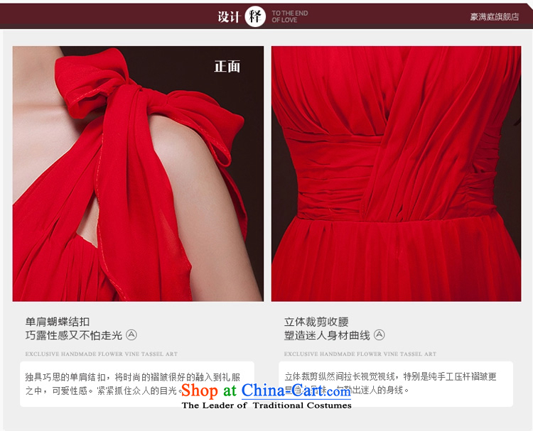 Ho full Chamber 2015 new bride bridesmaid wedding dress marriage bows service long Single Twine Bow Knot shoulder dress wine red S picture, prices, brand platters! The elections are supplied in the national character of distribution, so action, buy now enjoy more preferential! As soon as possible.