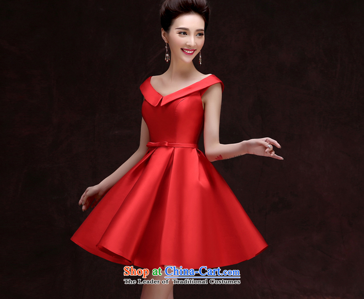 The privilege of serving-leung 2015 summer short of New Red slotted shoulder bridesmaid to serve small in female dress and sisters into wine red 2XL pictures, service price, brand platters! The elections are supplied in the national character of distribution, so action, buy now enjoy more preferential! As soon as possible.