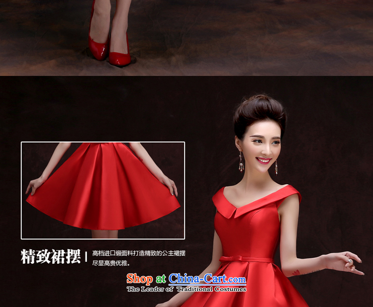 The privilege of serving-leung 2015 summer short of New Red slotted shoulder bridesmaid to serve small in female dress and sisters into wine red 2XL pictures, service price, brand platters! The elections are supplied in the national character of distribution, so action, buy now enjoy more preferential! As soon as possible.