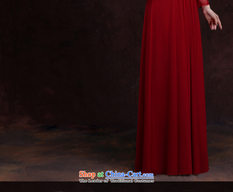The privilege of serving-leung 2015 Red new wedding dress and sexy engraving long evening dresses banquet moderator dress long 2XL Photo, prices, brand platters! The elections are supplied in the national character of distribution, so action, buy now enjoy more preferential! As soon as possible.