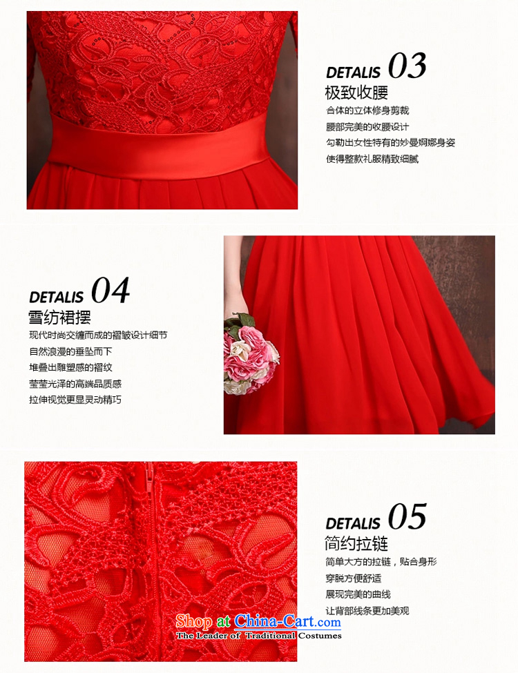 Ho full Chamber Red 7 cuff marriages bows services 1 evening dresses shoulder Sau San lace short, bridal red L picture, prices, brand platters! The elections are supplied in the national character of distribution, so action, buy now enjoy more preferential! As soon as possible.